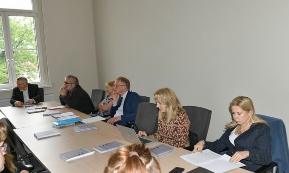 Left to right: Prof. Tadeusz Stanisławski, Prof. Christof-Eric Mecke, Prof. Ewa Tuora-Schwierskott, Prof. Stefan Haack, Anna Chodorowska, PhD, Prof. Izabela Gawłowicz; photographer: K. Adamczewski