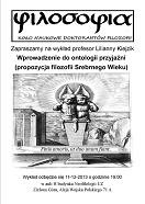 Wykład z filozofii ,,Wprowadzenie do ontologii przyjaźni"