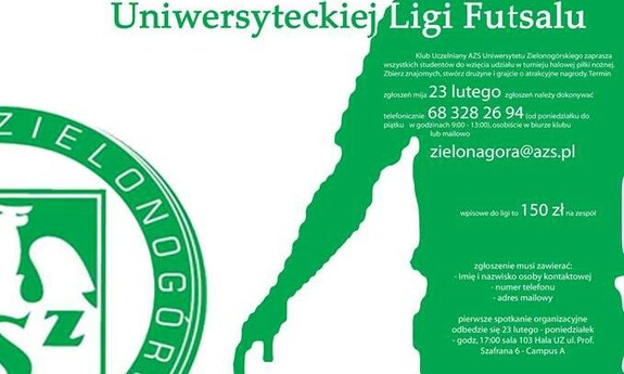 Zgłoś zespół do Uniwersyteckiej Ligi Futsalu