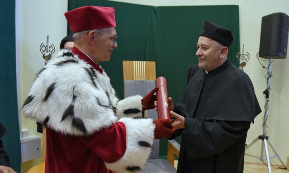 Uroczystość nadania tytułu doctora honoris causa Uniwersytetu Zielonogórskiego prof. dr. hab. Markowi Konopczyńskiemu; fot. K. Adamczewski