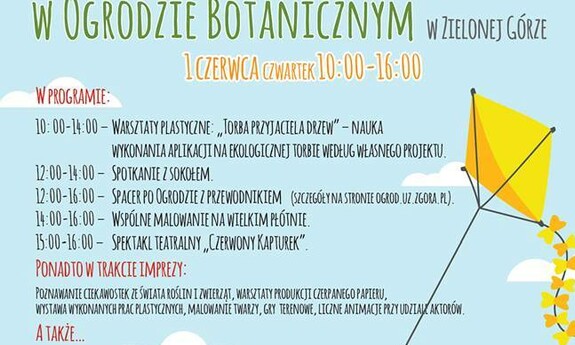 Dzień Dziecka w Ogrodzie Botanicznym Uniwersytetu Zielonogórskiego